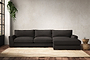 Guddu Large Right Hand Chaise Sofa - Brera Linen Espresso-nkuku