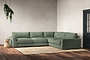 Guddu Large Right Hand Corner Sofa - Brera Linen Jade-nkuku