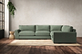 Guddu Large Right Hand Corner Sofa - Brera Linen Jade-nkuku
