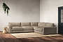 Guddu Large Right Hand Corner Sofa - Brera Linen Pebble-nkuku