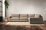 Guddu Large Right Hand Corner Sofa - Brera Linen Pebble-nkuku