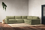 Guddu Large Right Hand Corner Sofa - Brera Linen Sage-nkuku
