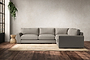 Guddu Large Right Hand Corner Sofa - Recycled Cotton Flax-nkuku