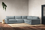 Guddu Large Right Hand Corner Sofa - Recycled Cotton Horizon-nkuku