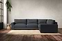 Guddu Large Right Hand Corner Sofa - Recycled Cotton Thunder-nkuku