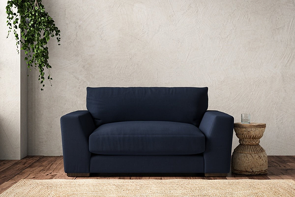 Guddu Love Seat - Brera Linen Indigo-nkuku