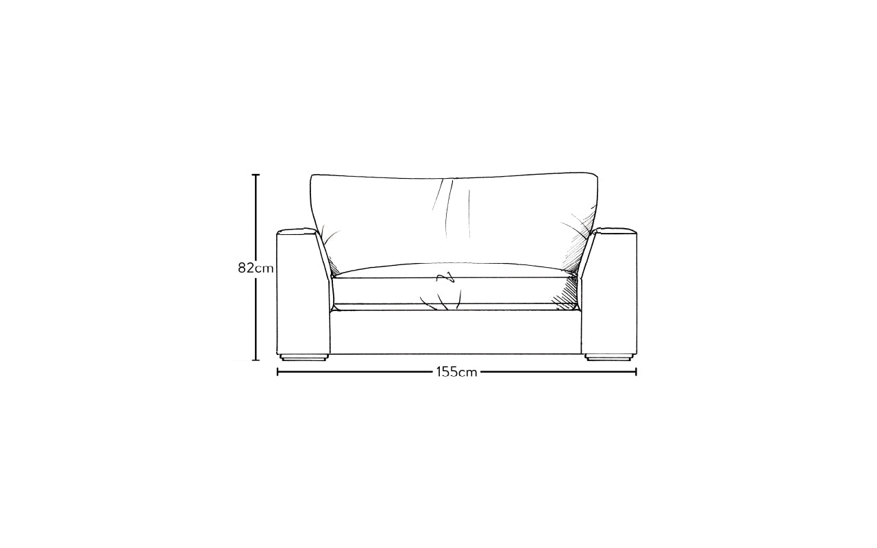 Guddu Love Seat - Brera Linen Jade-nkuku