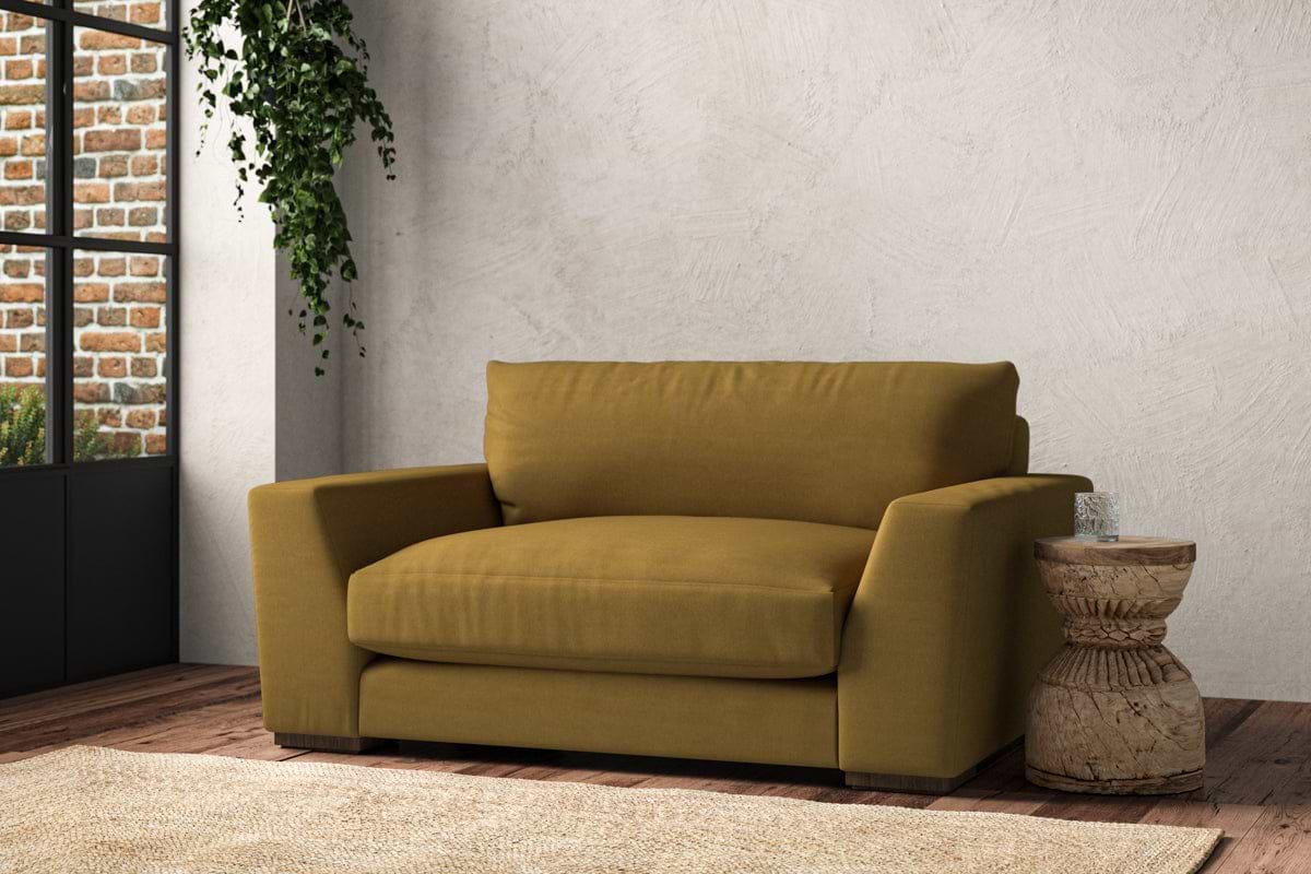 Guddu Love Seat - Recycled Cotton Ochre-nkuku