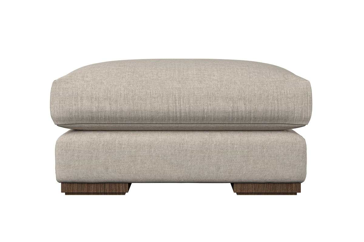 Guddu Medium Footstool - Brera Linen Chestnut-nkuku