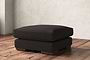 Guddu Medium Footstool - Brera Linen Espresso-nkuku