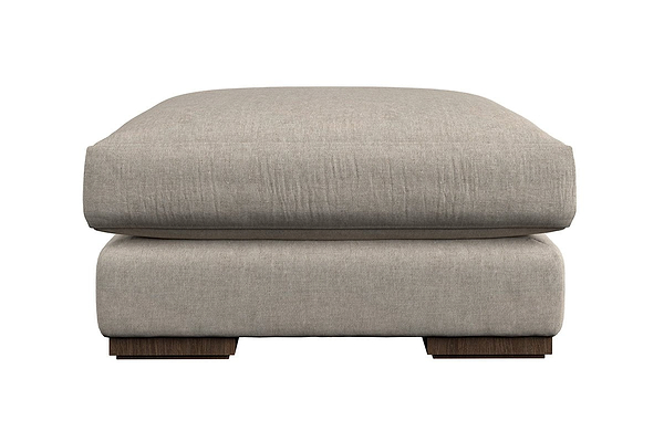 Guddu Medium Footstool - Brera Linen Natural-nkuku