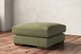 Guddu Medium Footstool - Brera Linen Sage-nkuku