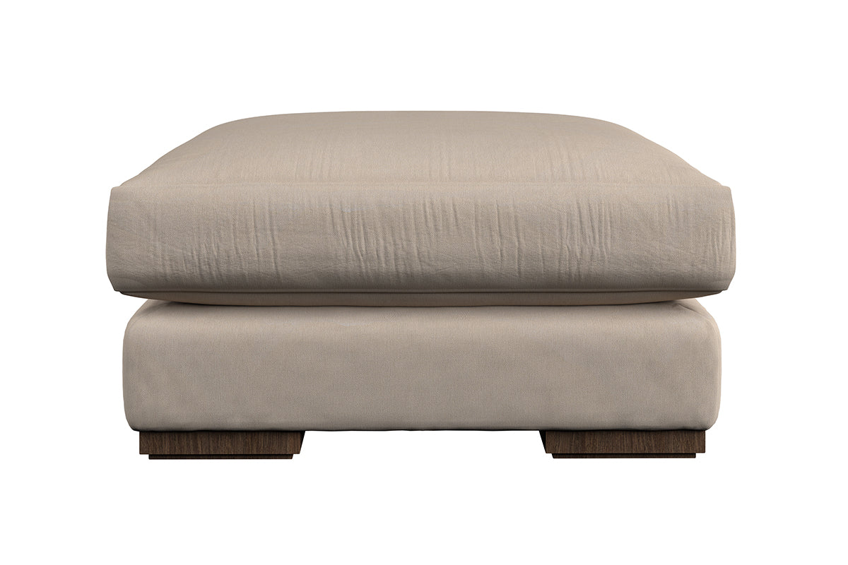 Guddu Medium Footstool - Recycled Cotton Airforce-nkuku