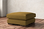 Guddu Medium Footstool - Recycled Cotton Ochre-nkuku