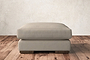 Guddu Medium Footstool - Recycled Cotton Stone-nkuku