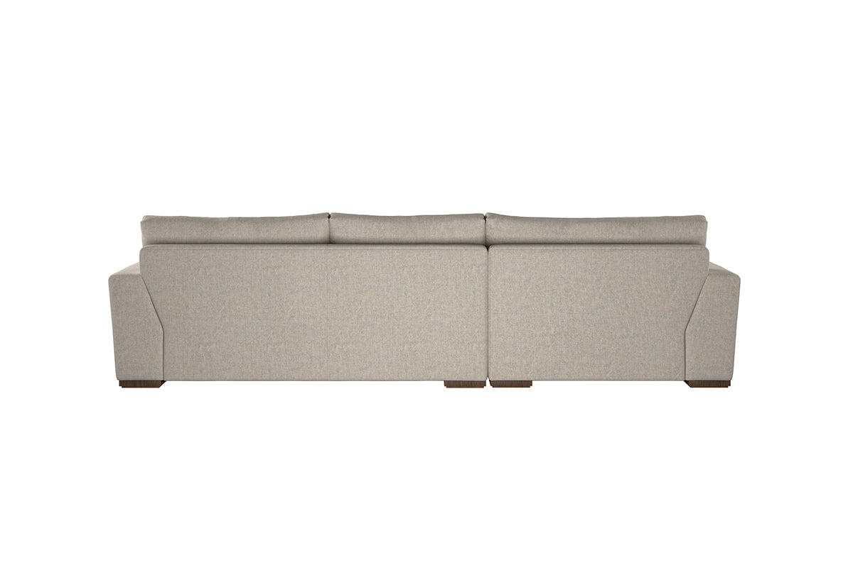 Guddu Medium Left Hand Chaise Sofa - Brera Linen Smoke-nkuku