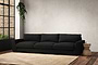 Guddu Super Grand Sofa - Brera Linen Charcoal-nkuku