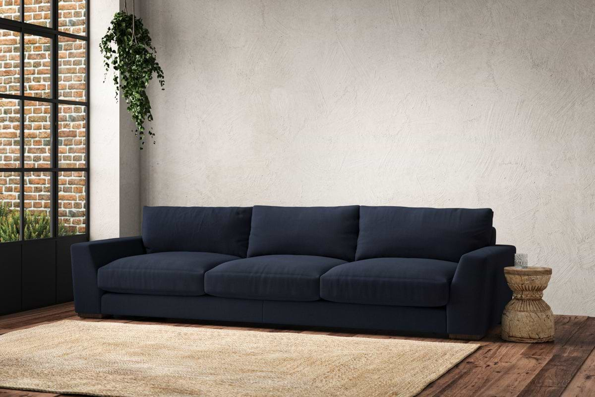 Guddu Super Grand Sofa - Brera Linen Indigo-nkuku