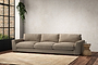 Guddu Super Grand Sofa - Brera Linen Pebble-nkuku