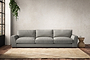 Guddu Super Grand Sofa - Brera Linen Smoke-nkuku