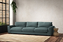 Guddu Super Grand Sofa - Recycled Cotton Airforce-nkuku