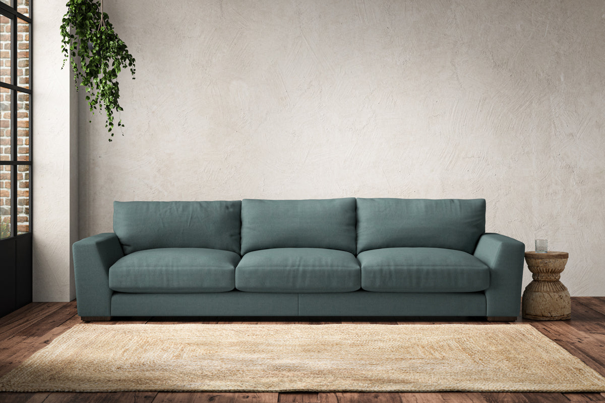 Guddu Super Grand Sofa - Recycled Cotton Airforce-nkuku