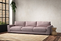 Guddu Super Grand Sofa - Recycled Cotton Lavender-nkuku