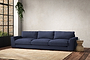 Guddu Super Grand Sofa - Recycled Cotton Navy-nkuku