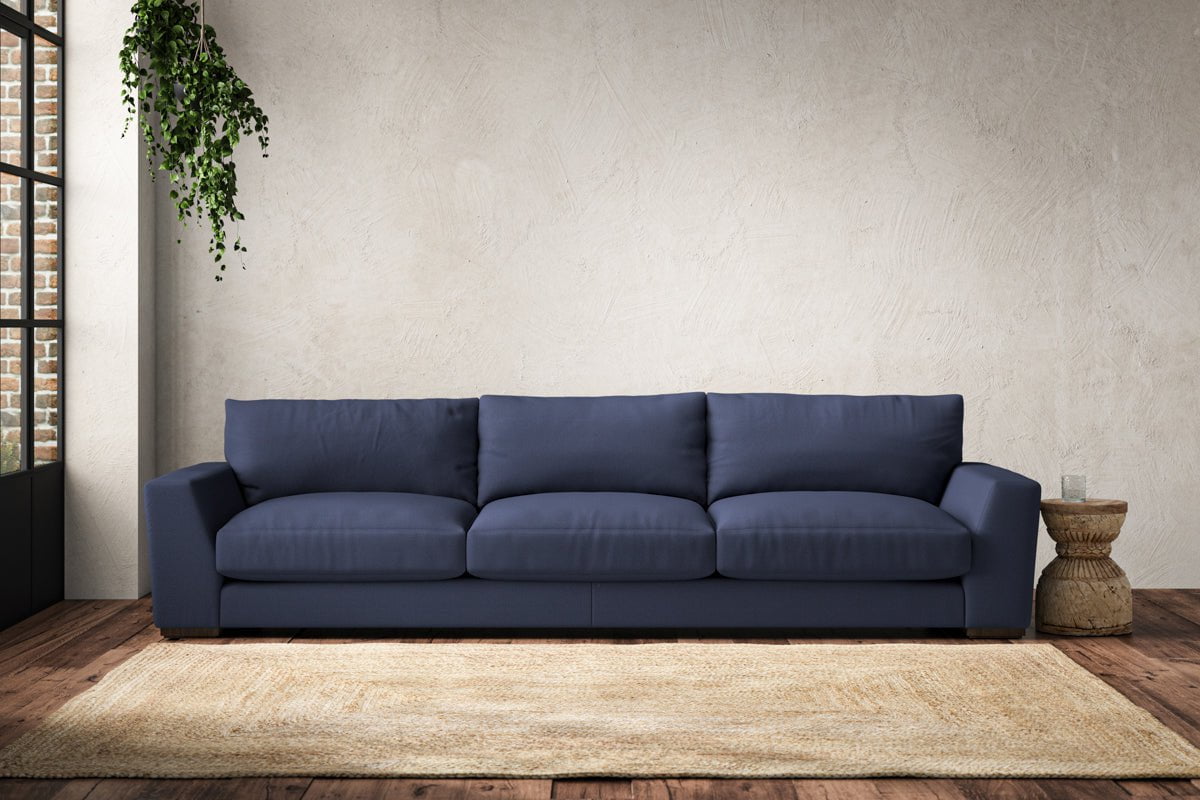 Guddu Super Grand Sofa - Recycled Cotton Navy-nkuku