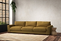 Guddu Super Grand Sofa - Recycled Cotton Ochre-nkuku