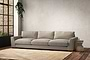 Guddu Super Grand Sofa - Recycled Cotton Stone-nkuku