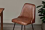 Harsha Leather Dining Chair - Chocolate Brown