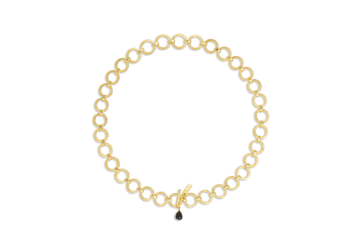Hara Onyx Necklace - Gold