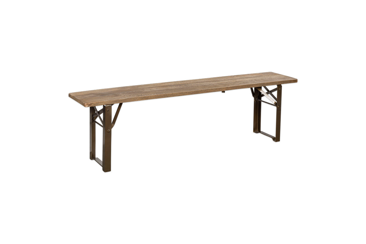 Hanita Mango Wood Folding Bench-nkuku