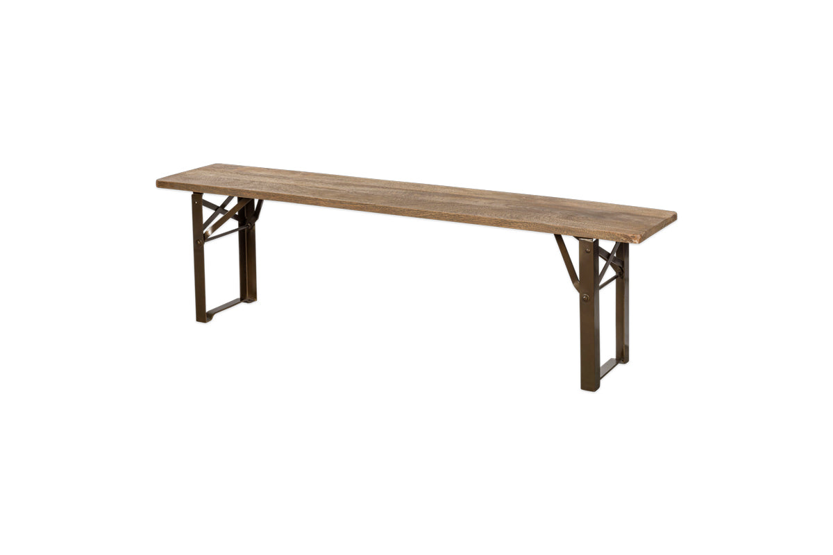 Hanita Mango Wood Folding Bench-nkuku