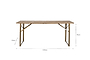 Hanita Mango Wood Folding Dining Table-nkuku