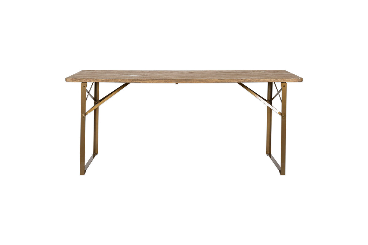 Hanita Mango Wood Folding Dining Table-nkuku