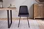 Harsha Leather Dining Chair - Aged Black-nkuku