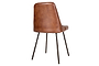 Harsha Leather Dining Chair - Chocolate Brown-nkuku