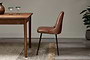 Harsha Leather Dining Chair - Chocolate Brown-nkuku