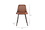 Harsha Leather Dining Chair - Chocolate Brown-nkuku