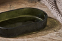 Ilcoso Recycled Hammered Glass Soap Dish - Green