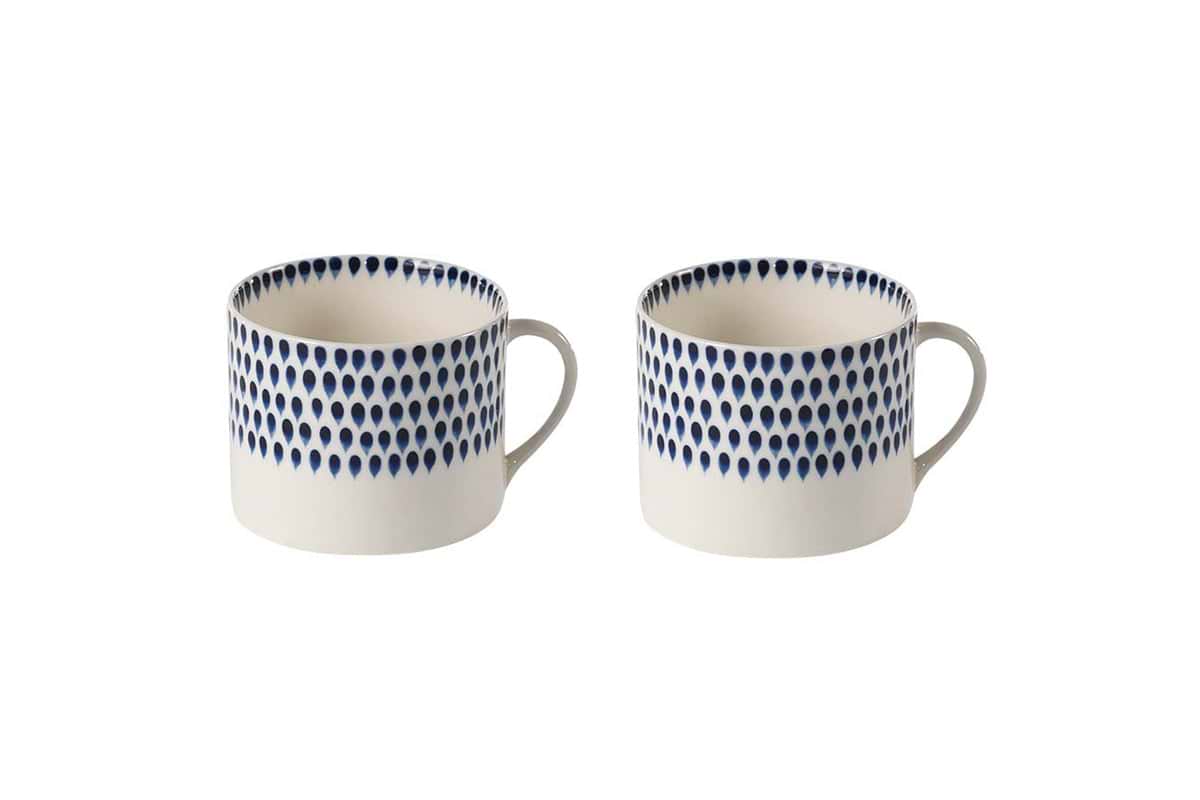 Indigo Drop Mug - Large (Set of 2) – nkuku