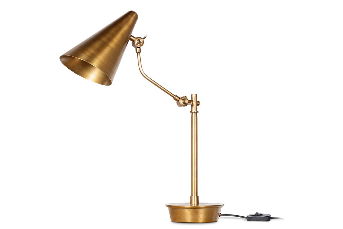 Nkuku Rarni Table Lamp, Antique Brass
