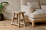 Ibo Reclaimed Wood Low Stool - Natural