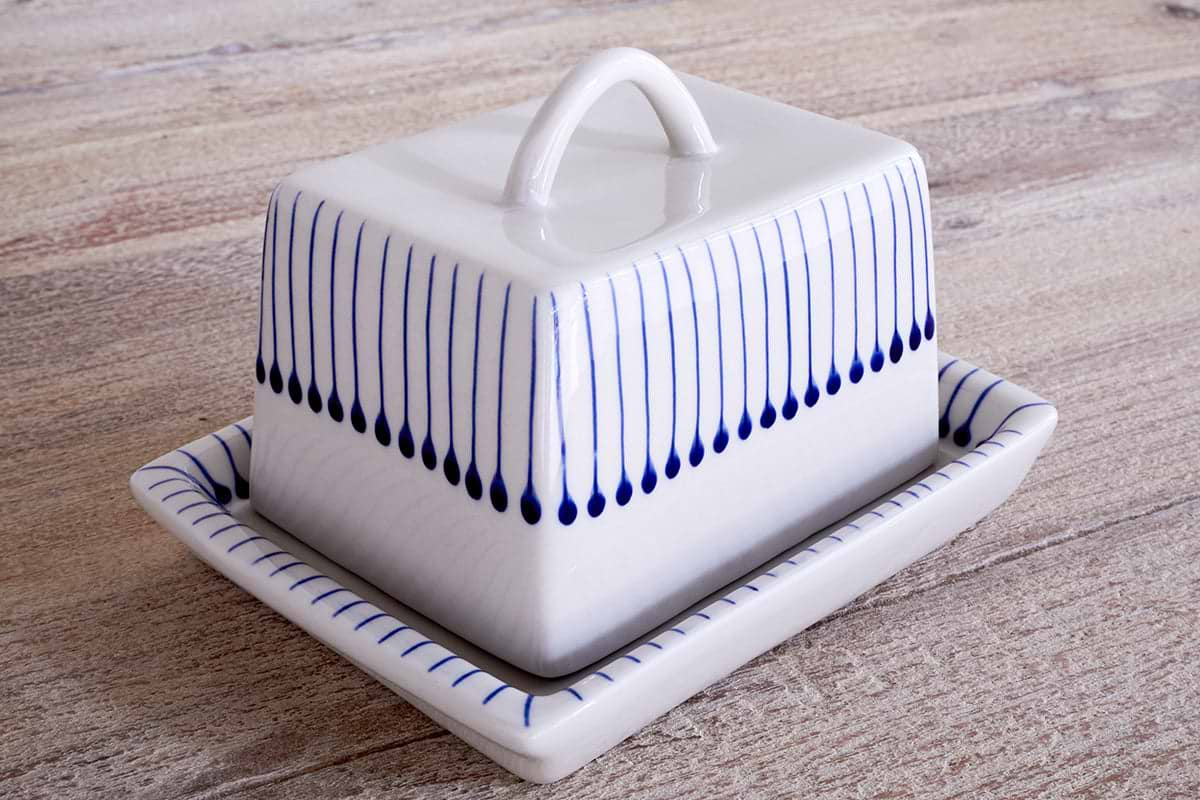 Iba Butter Dish - Indigo-nkuku