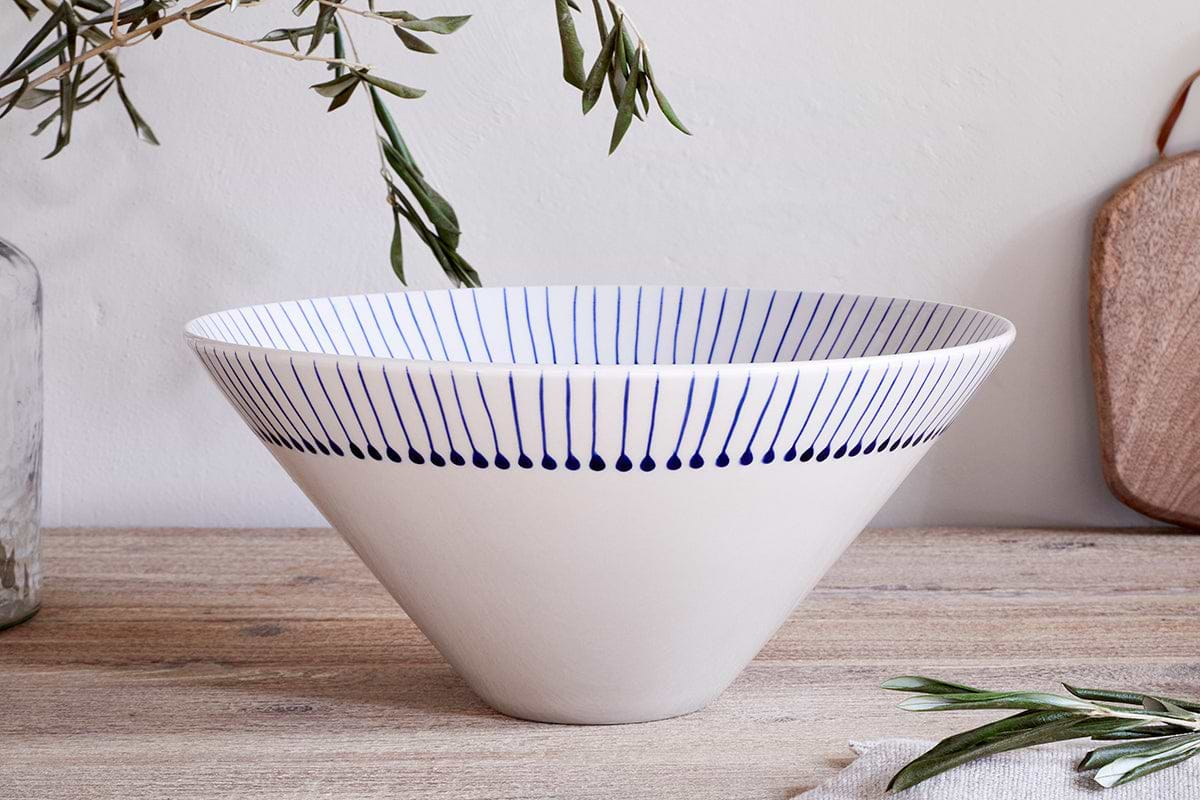 Iba Serving Bowl - Indigo-nkuku