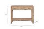 Ibo Reclaimed Wood 3 Drawer Console Table - Natural-nkuku