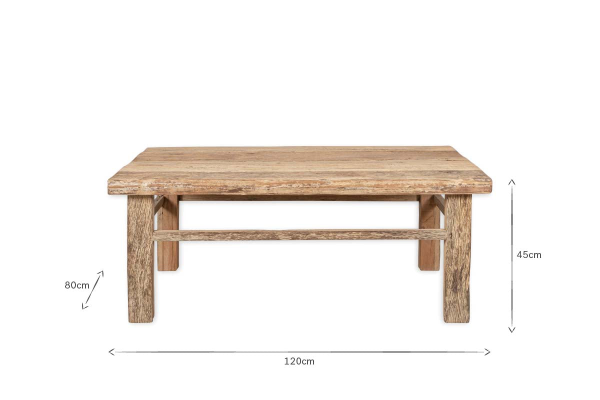 Ibo Reclaimed Wood Coffee Table - Natural- nkuku