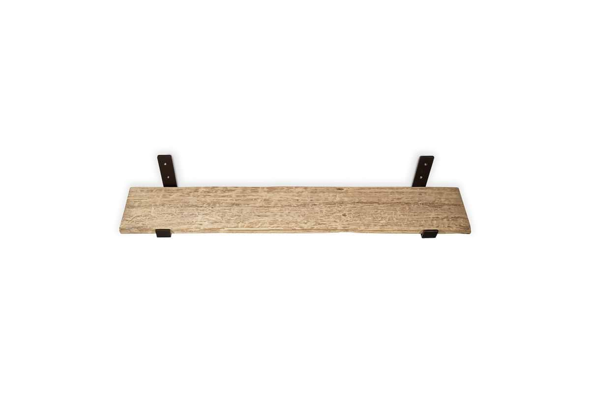 Ibo Reclaimed Wood & Iron Shelf - Natural-nkuku